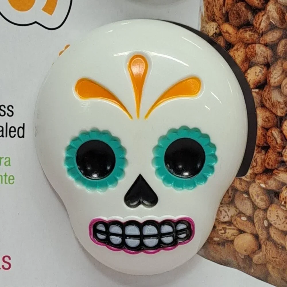Sugar Skull Joie Bag Clips,‎ 2 Pack Lot (4 Clips)